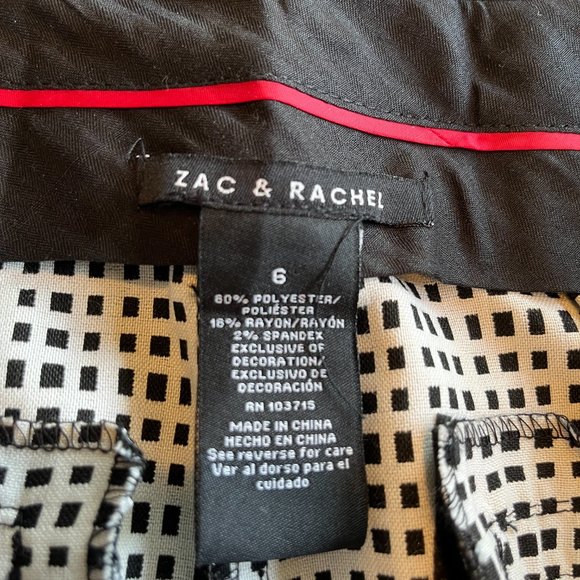 NWOT:Zac and Rachel:  Straight Leg Checkered Dress Pants - Picture 7 of 8